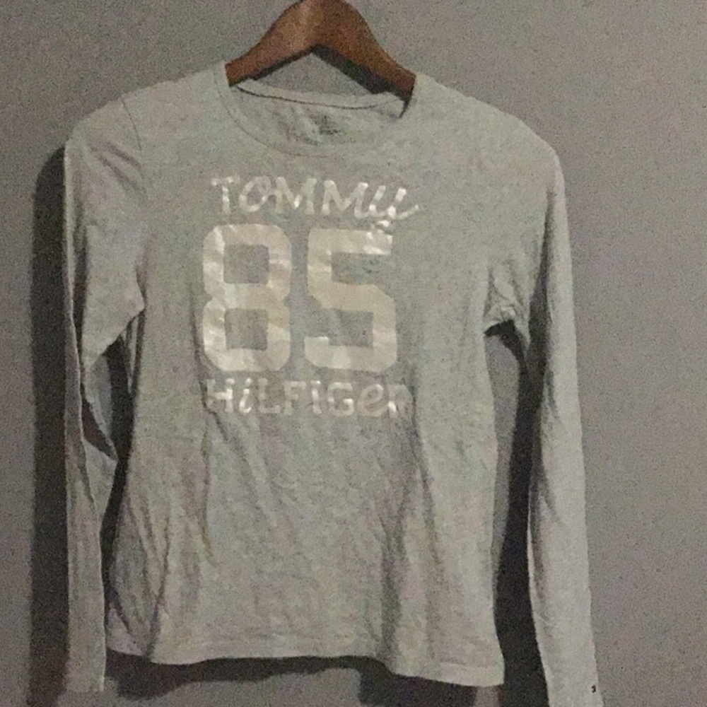 Grey long sleeve Tommy Hilfiger shirt